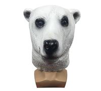 Hworks Masque de déguisement amusant en forme d'ours polaire pour bal masqué ou fête d'Halloween