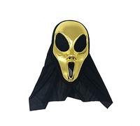 Hworks Masque extraterrestre avec voile noir en plastique - Accessoire de déguisement pour Halloween
