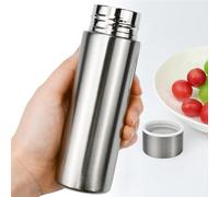 HWSWSH 150ML Mini Isolation Cup en Acier Inoxydable, Mug Isotherme Miniature avec Couvercle, Mug de Voyage Portable, Tasse Café Isotherme Femme et Homme pour Travail, Sport, Voyage(Argent)