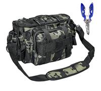 HWSWSH Sac de Pêche en Plein Air Pêche Tissu d'Oxford Extérieur Fishing Bag Multifonctionnel avec Sangles réglables, Grande capacité pour Transporter du matériel