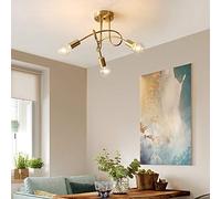HWSY 5-Lights LED Plafonnier Luminaire Simple Lustre en Laiton Éclairage Encastré Créatif Suspension pour Salle À Manger Salle De Bains Chambre Salon E27 Edison (Size : 3-Lights) Interesting