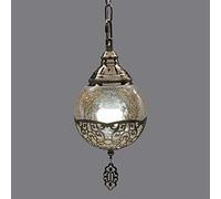 HWSY Exotique Ethnique Style Moyen-Orient Rétro Lampe en Verre Creux Sculpté Plafonnier Romantique Olive Pendentif Luminaire E27 Verre Intérieur Lampes Personnalité Creative Plafonnier Interesting