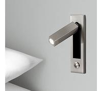 HWSY Lampe de Lecture d'ingénierie Projecteur de tête de lit d'hôtel, Applique Murale Pliable à 90° rotative à LED, Lampe de Lecture de Chevet Lampes murales à Bouton-Poussoir encastrées Lumière