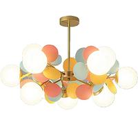 HWSY Lampe Spoutnik Lustre Suspension Luminaire Hauteur Réglable Tige Laiton pour Plafonnier Plat Incliné Chambre Salon Salle À Manger Cuisine Éclairage,Or Plus Couleur,12 Interesting