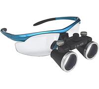 HWSY Loupe avec lumière, Loupe binoculaire médicale 3,5 x 420 mm Loupe chirurgicale Dentaire, légère, Confortable et réduisant la Fatigue, loupe orale montée sur la tête, Distance de pupille réglable