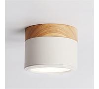 HWSY Nordic Creative Bois Massif Petit Projecteur 5W Mural Downlight Porche Balcon Couloir Plafonnier Installation De Surface Plafonnier LED Lumière Blanche Chaude 3000K Interesting