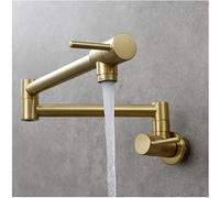 HWSY Robinet De Remplissage De Pot en Laiton Simple Eau Froide Robinet De Cuisine Montage Mural Robinets D'évier De Cuisine Commercial Pliant Extensible Double Joint Bras Oscillants Monotrou Deux