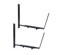 Hwtcjx 2 pièces Support de Bac à Fleurs pour Parapets et Balustrades de Balcon, Support pour Jardinière, Accroche Jardinière en Métal pour le Balcon, Fixation Flexible pour Bacs à Plantes (Noir)