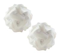 Hwtcjx 2 Pièces Suspension Luminaire Moderne,Lustre Suspension,Lustre Plafonnier,Lampe Suspendue Bricolage,Lampe de Plafond Abat-Jour,Décoration Luminaire pour Chambre Salon Salle à Manger, 40cm,Blanc