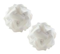 Hwtcjx 2 Pièces Suspension Luminaire Moderne,Lustre Suspension,Lustre Plafonnier,Lampe Suspendue Bricolage,Lampe de Plafond Abat-Jour,Décoration Luminaire pour Chambre Salon Salle à Manger, 25cm,Blanc