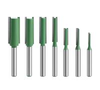 Hwtcjx 7 Pcs Fraise Droite à Queue 6 mm, Defonceuse Pour Bois, Carbure de Tungstène, Outil de Travail, Routeur à Simple Double Flûte, 3mm 4mm 5mm 6mm 8mm 10mm 12mm