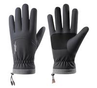 Hwtcjx Gants de Cyclisme Coupe-Vent et Thermiques, Gants de Moto, pour Homme et Femme, Antidérapants, Écran Tactile, pour Vélo, Sports de Moto, VTT, Course, Randonnée, Conduite, Camping, Ski (Gris, L)