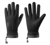 Hwtcjx Gants de Cyclisme Coupe-Vent et Thermiques, Gants de Moto, pour Homme et Femme, Antidérapants, Écran Tactile, pour Vélo, Sports de Moto, VTT, Course, Randonnée, Conduite, Camping, Ski (Noir, M)