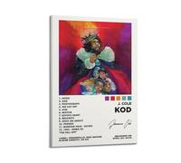 HWUEWQLERJI J. Cole Album Kod Poster mural vintage décoratif sur toile pour salon, chambre à coucher, 40 x 60 cm, style cadre