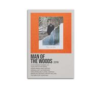 HWUEWQLERJI Justin Timberlake Poster de l'album Man of The Woods - Art mural vintage - Peinture décorative sur toile pour salon, chambre à coucher - 50 x 75 cm - Style sans cadre