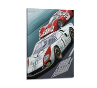 HWUEWQLERJI Poster du film Ford V Ferrari 3 - Art mural vintage décoratif sur toile pour salon, chambre à coucher, 20 x 30 cm, style cadre