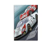 HWUEWQLERJI Poster du film Ford V Ferrari 3 - Décoration murale vintage décorative sur toile pour salon, chambre à coucher, 30 x 45 cm, style sans cadre