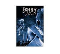 HWUEWQLERJI Poster Freddy Vs Jason - Art mural vintage - Peinture esthétique sur toile pour salon, chambre à coucher, 40 x 60 cm - Sans cadre