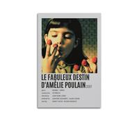 HWUEWQLERJI Poster Le Fabuleux Destin D'Amélie Poulain - Décoration murale vintage - Impression sur toile pour salon, chambre à coucher - 50 x 75 cm - Style sans cadre