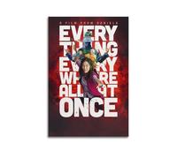 HWUEWQLERJI Poster mural vintage avec inscription « Everything Everywhere All at Once » - Décoration artistique sur toile pour salon, chambre à coucher, 60 x 90 cm - Style sans cadre