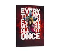HWUEWQLERJI Poster mural vintage avec inscription « Everything Everywhere All at Once » - Peinture décorative sur toile pour salon, chambre à coucher, chambre à coucher - 30 x 45 cm - Style cadre