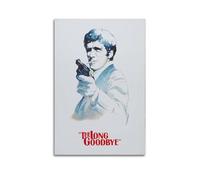 HWUEWQLERJI Poster « The Long Goodbye » - Art mural vintage - Peinture décorative sur toile pour salon, chambre à coucher - 30 x 45 cm - Style sans cadre