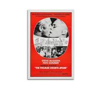 HWUEWQLERJI Poster The Thomas Crown Affair - Poster vintage décoratif sur toile pour salon, chambre à coucher, 50 x 75 cm - Sans cadre