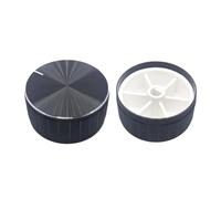 HWWW 1 Bouton de potentiomètre en Alliage d'aluminium 40 x 19 mm, Bouton de contrôle du Volume, Bouton Audio for axe D de 6 mm, Noir