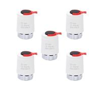 HWWW Actionneur Thermique électrique 24 V, normalement fermé, NC/Ouvert, NO, M30 x 1,5 mm, for Chauffage au Sol, TRV, radiateur, 1/5/10 pièces(5 Pieces DC24V NC)