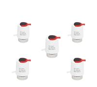 HWWW Actionneur Thermique électrique B10 230 V NC M28 x 1,5 mm for Chauffage par Le Sol, vanne thermostatique de radiateur(White-5pieces)