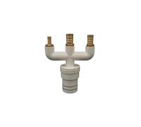 HWWW Adaptateur de té de drainage for lave-linge et sèche-linge Raccord de tuyau de drainage à quatre voies avec clapet anti-retour anti-odeur(C)