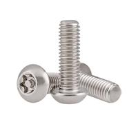 HWWW Boulon à vis de sécurité antivol en acier inoxydable 304, M2 M3 M4 M5 M6 M8 M10, bouton à Six lobes, tête ronde avec broche(20mm,M4 (20pcs))