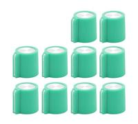 HWWW Bouton de réglage en Plastique 14 x 16 mm, Capuchon de Miroir, Trou d'axe en Laiton de 6,4 mm, Lot de 10(Green)