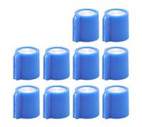 HWWW Bouton de réglage en Plastique 14 x 16 mm, Capuchon de Miroir, Trou d'axe en Laiton de 6,4 mm, Lot de 10(Blue)