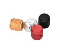 HWWW Bouton de Volume en Aluminium, 1 pièce, diamètre 15mm, Hauteur 15mm, Bouton de potentiomètre d'amplificateur(Silver)