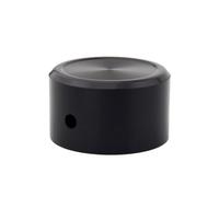 HWWW Bouton de Volume en Aluminium, 1 pièce, diamètre 38mm, Hauteur 22mm, Bouton de potentiomètre d'amplificateur(Black)