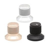 HWWW Bouton de Volume en Aluminium Massif 25 x 22 mm, axe de 6 mm(Golden)