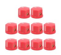 HWWW Bouton Rotatif de réglage en Plastique ABS 15 x 10 mm, Trou d'axe 1/4".(Red)