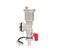 HWWW Ensemble de raccords réglables for collecteur avec purgeur et soupape de Purge d'air, utilisé dans Les systèmes de Chauffage au Sol.(Red)