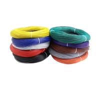 HWWW Fil électronique en PVC, 5/10/50M, UL1571, 26awg, diamètre extérieur de 1mm, câble Flexible isolé en cuivre étamé, ligne LED, cordon de bricolage(Red,10 METERS_26AWG)