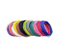 HWWW Fil électronique UL1007 30 28 26 AWG, câble Flexible isolé en PVC, cuivre étamé noir rouge, ligne LED environnementale, cordon de bricolage(Orange,10M_30AWG)
