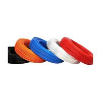 HWWW Fil électronique UL1571 de 5M à 200M, câble Flexible de 32 30 28 26 AWG, isolé en PVC, ligne LED en cuivre étamé, cordon de bricolage(White,200M_30 AWG)
