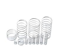 HWWW Lot de 10 ressorts de compression en acier inoxydable 304, diamètre de fil de 1,5 mm, ressorts de rappel comprimés, longueur de 10 à 50 mm(15mm,24mm)
