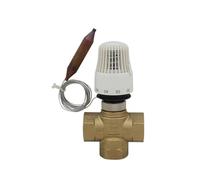 HWWW Robinet thermostatique Droit 2/3 Voies for radiateur, régulateur de température for système de Chauffage, économie d'énergie, 30-70 degrés, DN15-DN32, Laiton(G-DN25)