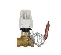 HWWW Robinet thermostatique Droit 2/3 Voies for radiateur, régulateur de température for système de Chauffage, économie d'énergie, 30-70 degrés, DN15-DN32, Laiton(E-DN20)