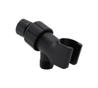 HWWW Support de pommeau de douche à trois voies G1/2″, inverseur de douche, supports de cabine de douche réglables, filtre, accessoires de salle de bain, noir(Black)