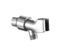 HWWW Support de pommeau de douche à trois voies G1/2″, inverseur de douche, supports de cabine de douche réglables, filtre, accessoires de salle de bain, noir(Brushed Nickel)
