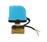 HWWW Vanne à Bille électrique en Laiton à 2 Voies, DN15/20/25/32/40 AC220V 12V, Trois Fils, 1 Commande, électrovanne à 2 Voies 1/2 "3/4" 1"(DN15,AC220V,Nomally Open)