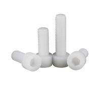 HWWW Vis à tête hexagonale en Nylon blanc M3 M4 M5 M6 M8 M10 M12, boulons Allen en plastique for l'isolation thermique/électrique, 5 à 50 pièces(12mm,M5 (20pcs))