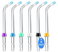 Hwxtoxy Lot de 6 embouts de rechange pour hydropulseur Waterpik, embouts de rechange compatibles avec les hydropulseurs Waterpik Waterpik, pointes pour enlever la plaque dentaire